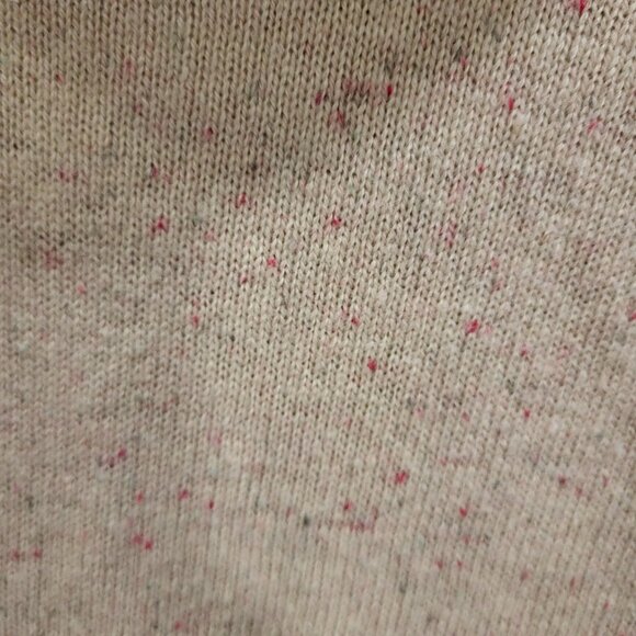 U-Knit Cowl Neck Sweater Women Size Large Petite Short Sleeve Wool Blend Buttons - Picture 4 of 7